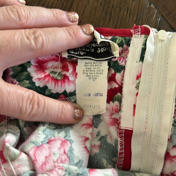 Vintage THE HANA HOU COLLECTION BY JANE M Floral Ruffled dress, cotton, size 8 - Picture 8 of 10